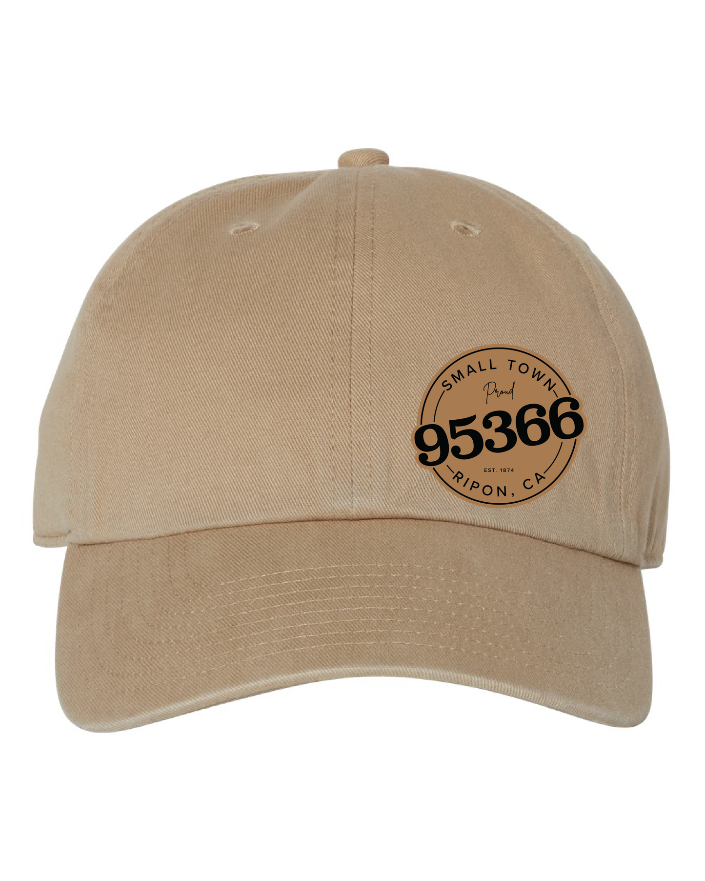 Ladies Leather Patch Hat