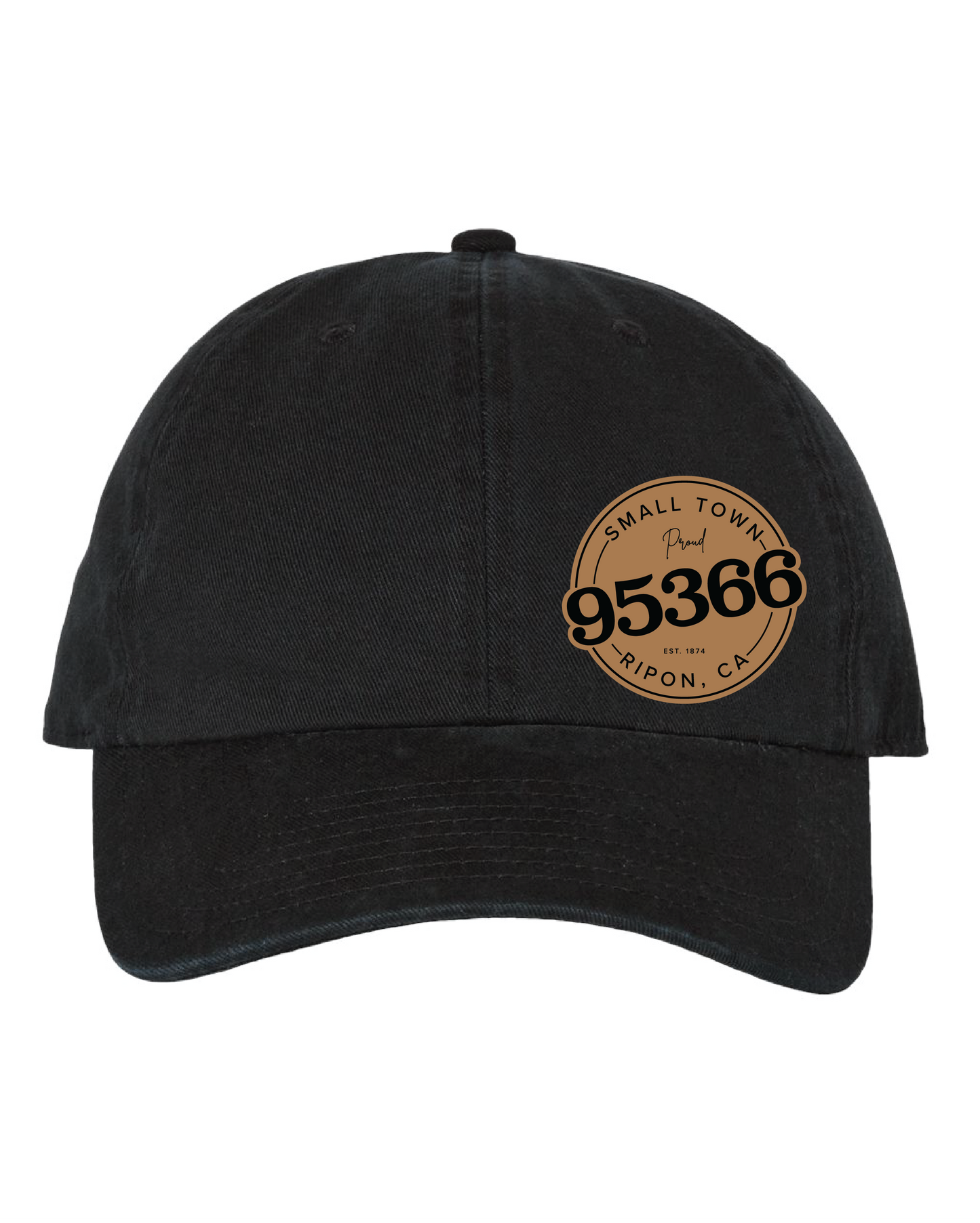 Ladies Leather Patch Hat