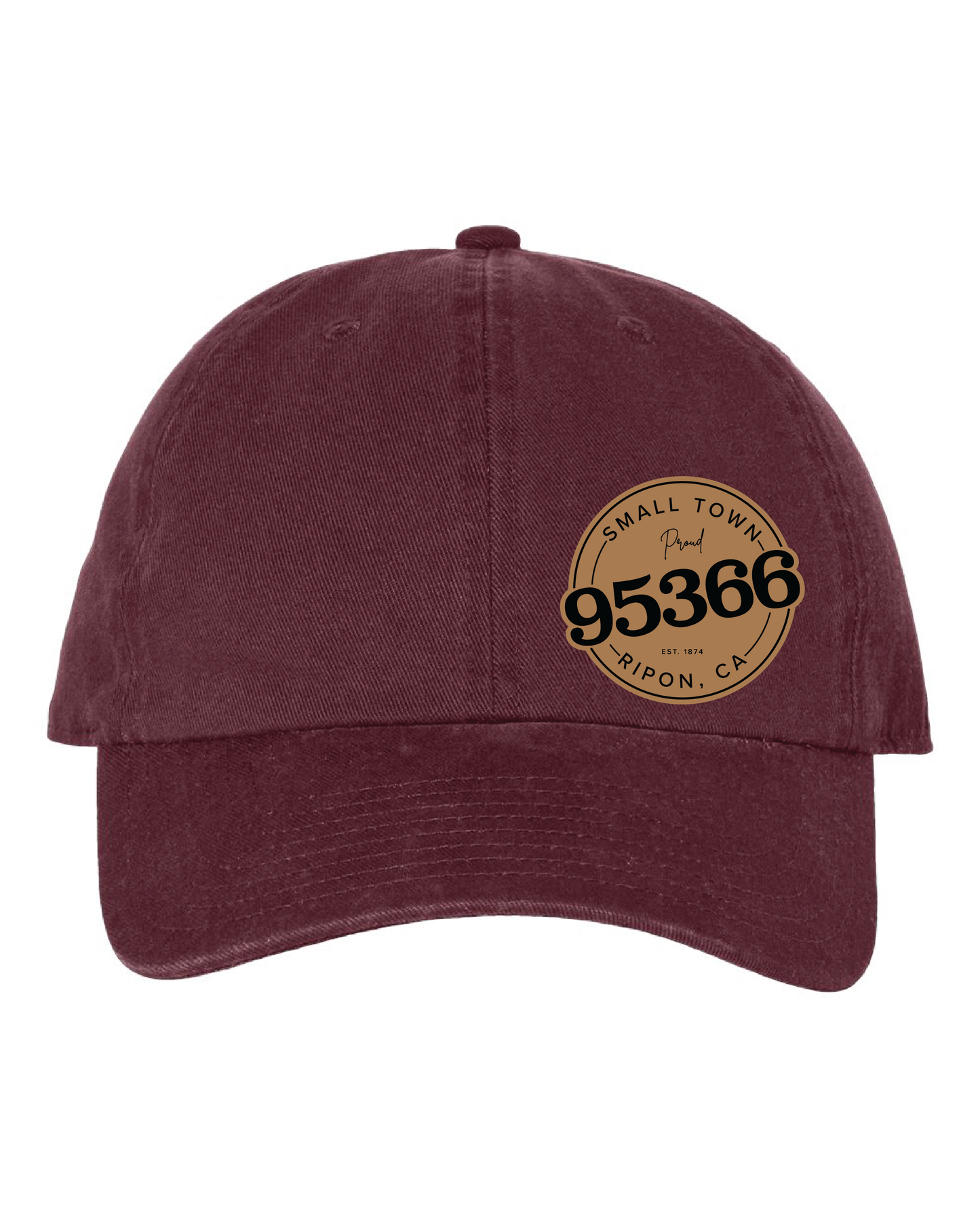 Ladies Leather Patch Hat