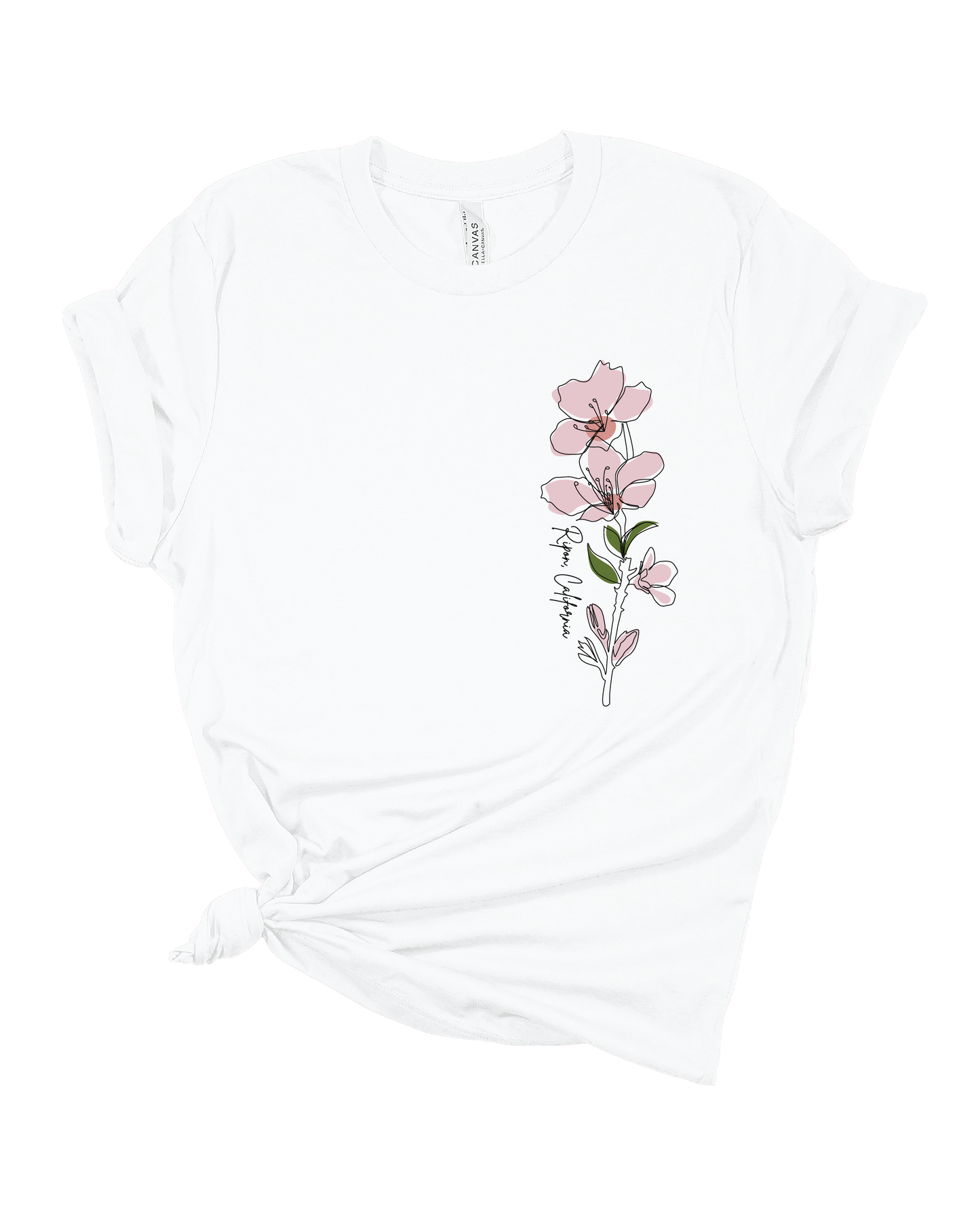 Line Art Almond Blossom T Shirt