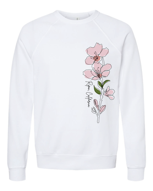 Line Art Almond Blossom Sweatshirt