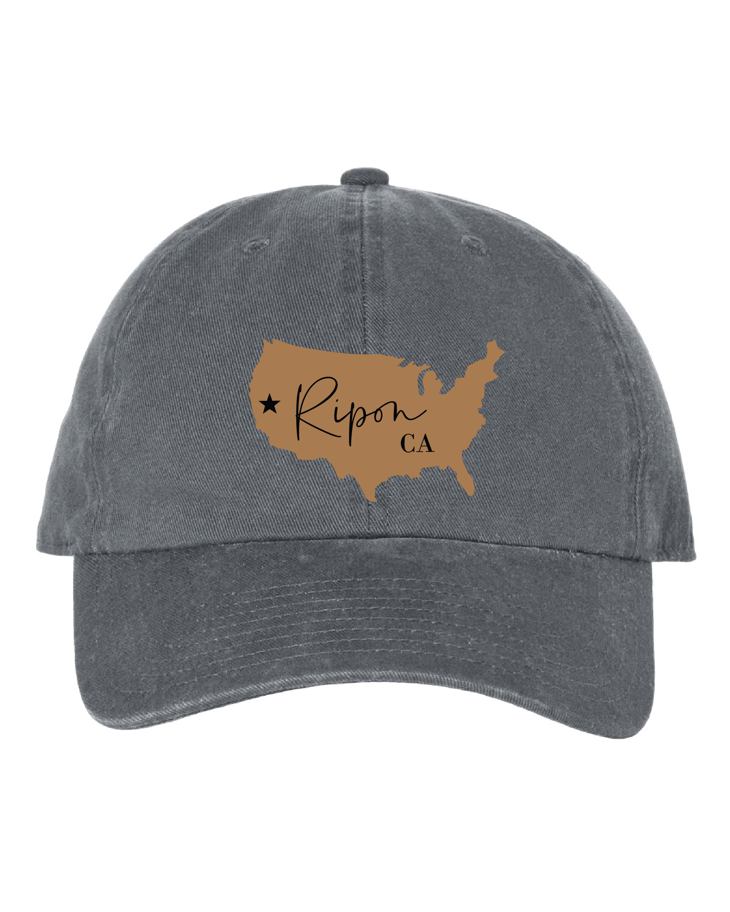 Ladies Leather Patch Hat